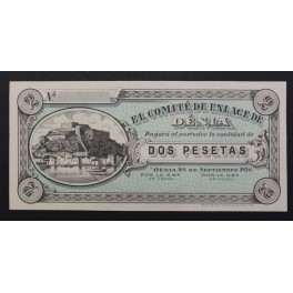 1936- DÉNIA - ALICANTE - 2 PESETAS - BILLETE