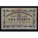 1937- ALBOX - 1 peseta - ALMERIA -BILLETE