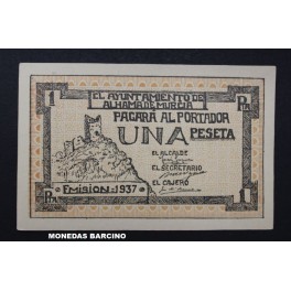 1937- ALHAMA - MURCIA - 1 PESETA - BILLETE