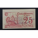 1937- LORCA - MURCIA - 25 CENTIMOS - BILLETE