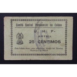 1938- MOTRIL - GRANADA - 25 CENTIMOS - BILLETE
