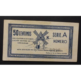 1938- CHIPTANA - 50 CENTIMOS - CIUDAD REAL
