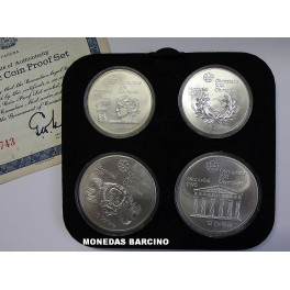 1976-OLIMPIADAS- CANADA - 5 - 10 DOLARS - 4 MONEDAS 