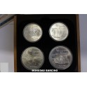 1976-OLIMPIADAS- CANADA -5 -10 DOLLARS -4 MONEDAS 