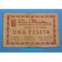 1937- MONTALBÁN -TERUEL - 1 PESETA - BILLETE