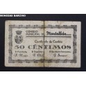 1937 MONTALBÁN - TERUEL - 50 CENTIMOS - BILLETE MONEDA LOCAL