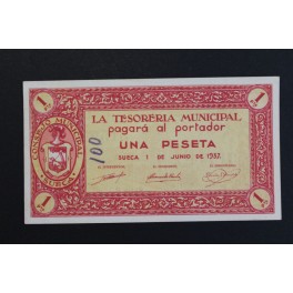 1937- SUECA - VALENCIA - 1 PESETA - BILLETE 