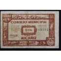 1937- ALCAÑIZ - TERUEL - 1 PESETA - BILLETE