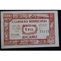 1937- ALCAÑIZ - TERUEL - 1 PESETA - BILLETE