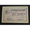 1937- BESALU - GIRONA - 1 PESETA - BILLETE