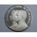 1977- JUAN CARLOS I  SOFIA - REYES- MEDALLA -PLATA 