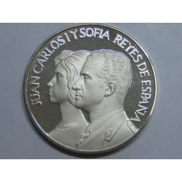 1977- JUAN CARLOS I  SOFIA - REYES- MEDALLA -PLATA 