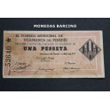 1937-VILAFRANCA PENEDES - 1 PESETA - BARCELONA