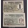 1937- LA BISBAL -GIRONA - 1 PESETA - 50 CENTIMOS - 2 BILLETES