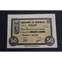 1937- MONTMANY -FIGARO- 50 CENTIMOS - BARCELONA
