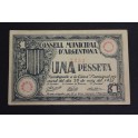 1937- ARGENTONA - 1 PESETA - BARCELONA- BILLETE