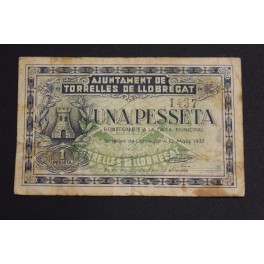1937-TORRELLES LLOBREGAT - 1 PESETA - BARCELONA