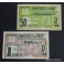 1937-TORRELLES FOIX- 1 PESETA -50 CENTIMOS- BARCELONA- 2 BILLETES
