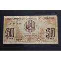 1937-CORNELLA de LLOBREGAT - 50 CENTIMOS - BARCELONA