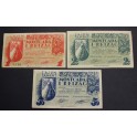 1937-MONTCADA REIXAC- 1 PESETA- 50-25 CENTIMOS - BARCELONA - 3 BILLETES