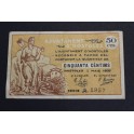 1937- HOSTOLES - GIRONA - 50 CENTIMOS - BILLETE