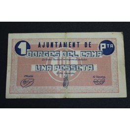 1937- BORGES del CAMP - 1 PESETA - TARRAGONA 