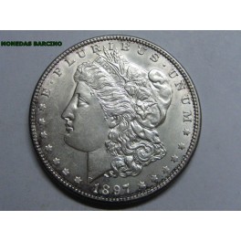 1897-PHILADELPHIA - USA- MORGAN- DOLLAR -PLATA