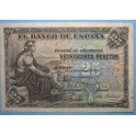 1906 - MUJER - SIN SERIE -  25 PESETAS - MADRID - BILLETE