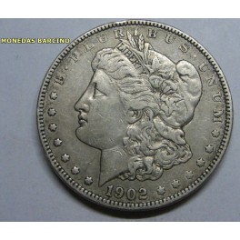 1902-PHILADELPHIA- USA- MORGAN- DOLLAR -PLATA