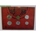 1989- CHINA - 6 MONEDAS- YUAN- JIAO- FEN- TRAVEL