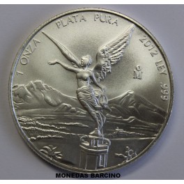 2012- LIBERTAD -ONZA - MEXICO- PLATA- BULLION
