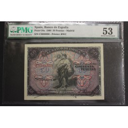 1906- ALEGORIA -SERIE C- 50 PESETAS -MADRID- PMG 53