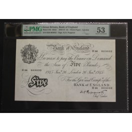 1945- BRITANNIA- PMG 53 -GREAT BRITAIN - 5 LIBRAS