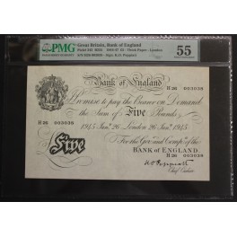 1945- BRITANNIA- PMG 55 -GREAT BRITAIN - 5 LIBRAS