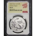 2025-MS 69 - DRAGON - 10 YUAN - CHINA - ONZA - PLATA