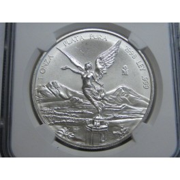 1998- MS 66- ONZA -PLATA - LIBERTAD - MEXICO