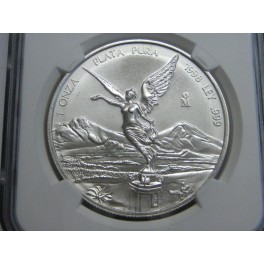 1998- MS 66- ONZA -PLATA - LIBERTAD - MEXICO