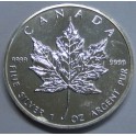 1989- HOJA  ARCE-ONZA - 5 DOLLARS -CANADA- MAPLE