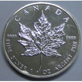 1989- HOJA  ARCE-ONZA - 5 DOLLARS -CANADA- MAPLE
