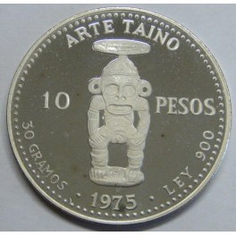 1975 - ARTE TAINO- 10 PESOS - REPUBLICA DOMINICANA 