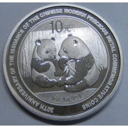 2009- OSO PANDA - ONZA - 10 YUAN - CHINA - PLATA