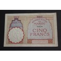 1941- MARRUECOS - 5 FRANCS - MAROC - BILLETE