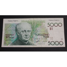 1992- BELGICA - 5000 FRANCS - GUIDO GEZELLE