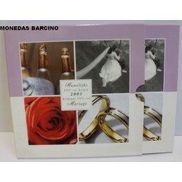 2003- BELGICA - EUROS -MARIAGE AMOR- BLISTER 