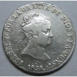 1838 - SEVILLA - 4 REALES - ISABEL II - SPAIN