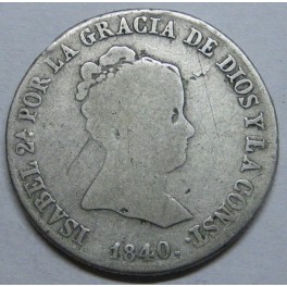 1840 - SEVILLA - 4 REALES - ISABEL II - SPAIN
