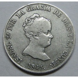 1845 - SEVILLA - 4 REALES - ISABEL II - SPAIN