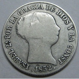 1852 - SEVILLA - 4 REALES - ISABEL II - SPAIN