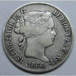 1860 - SEVILLA - 4 REALES - ISABEL II - SPAIN