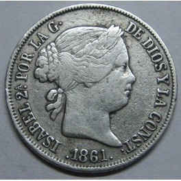 1861 - SEVILLA - 4 REALES - ISABEL II - SPAIN